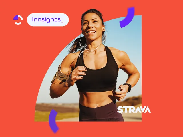 Corredora sorridente usando relógio esportivo e fones de ouvido. Representa as 3 lições de engajamento mobile do Strava para retenção de usuários Inngage.