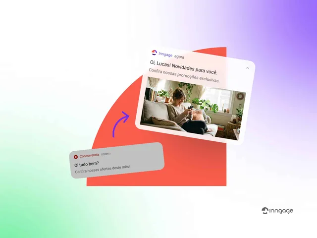 imagem que representa dois tipos diferentes de notificação para web
